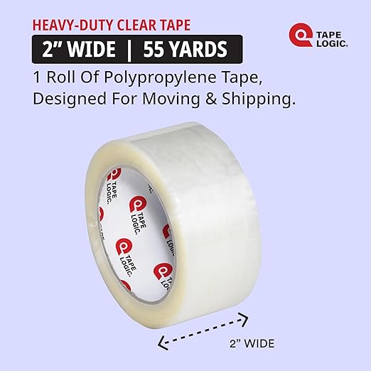 Tape Logic Packing Tape, Heavy Duty 2in x 55yd Clear | Extra Long Strong Clear - Image 2