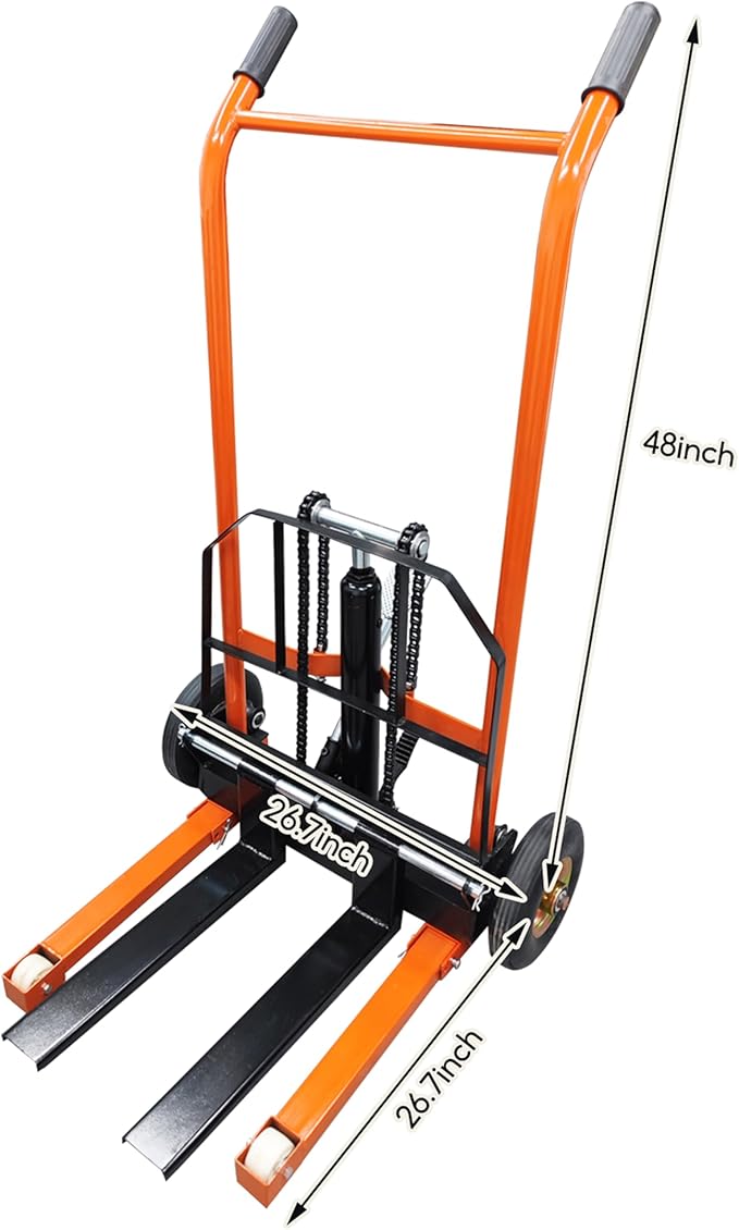 TECHTONGDA Manual Winch Stacker Pallet Truck Dolly Hydraulic Lifting Hand Truck - Image 7