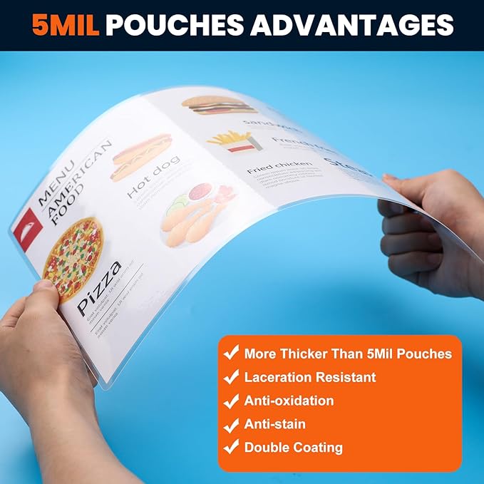 CAREGY 100 Pack Laminating Sheets, Hold 11 x 17 Inch Sheet, 5 Mil Clear Thermal - Image 3