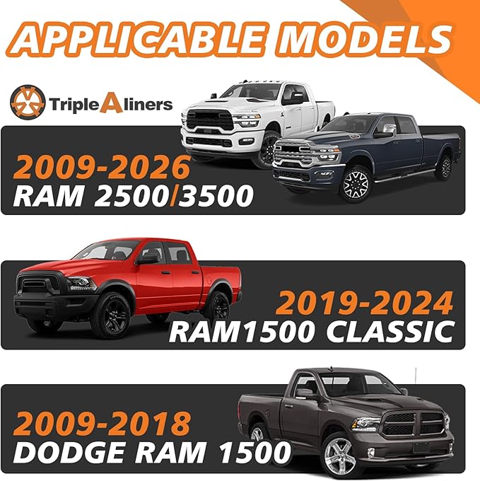 TripleAliners for Ram 1500 2009-2018 & Ram 2500/3500 2009-2026&Ram1500 Classic - Image 2