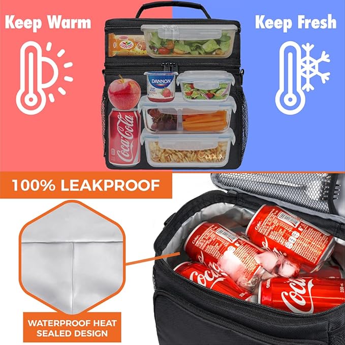 opux Insulated 2 Deck Lunch Bag - Image 4