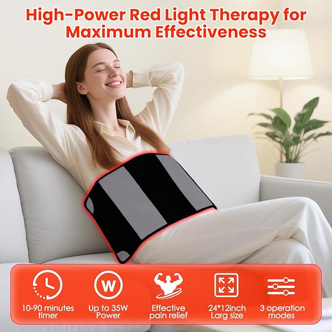 Red Light Therapy for Body, 242 LEDs Infrared Light Therapy for Body Back Waist - Image 2