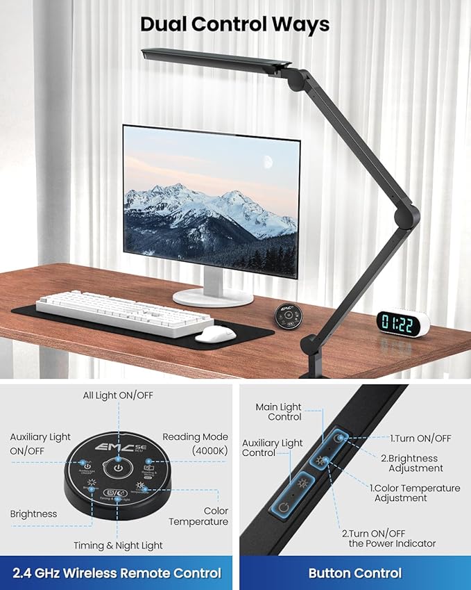 LED Desk Lamp with Clamp, Ultra-Bright Dual Light Architect Desk Light with - Image 5