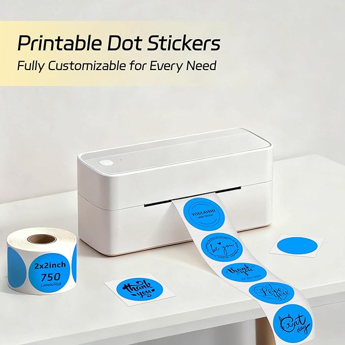 2 inch Dot Stickers Labels Circle Garage Sale Sticker 750Pcs Round Thermal - Image 2