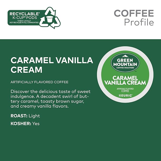 Green Mountain Coffee Roasters Caramel Vanilla Cream Keurig Single-Serve K-Cup - Image 18