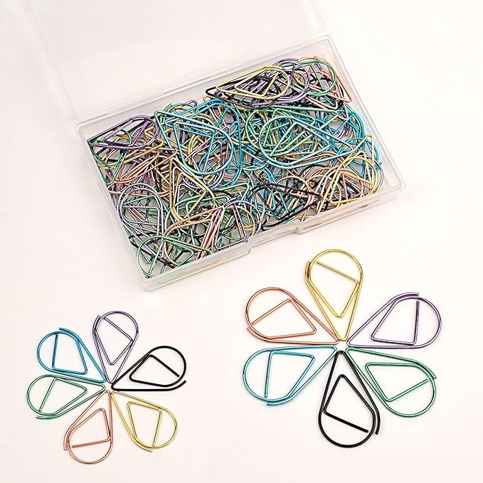 Multicolor Paperclips Metal Paper Clips Colored Paper Clamp Note Clips by CTZD