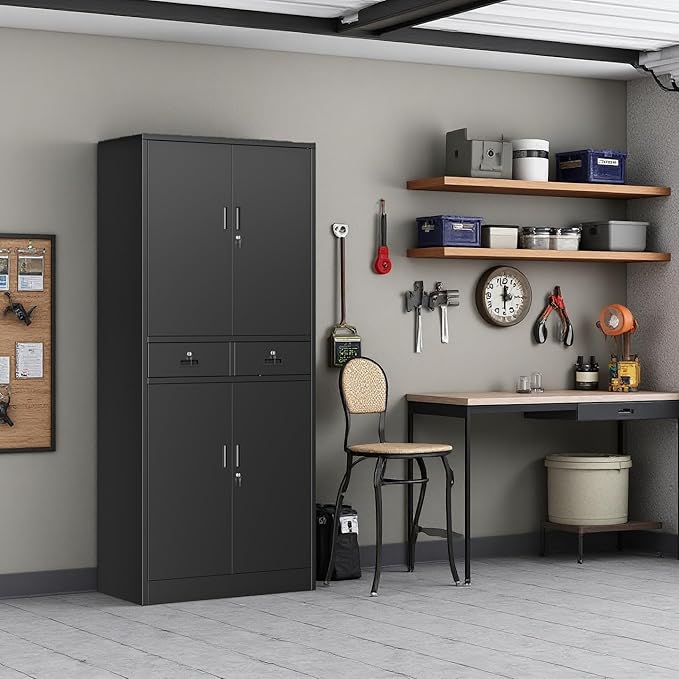 BESFUR 71" H Metal Storage Cabinet - Image 5