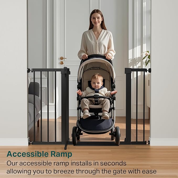 Cumbor 29.7-48" Baby Gate for Stairs, Mom's Choice Awards Winner-Dog Gate for - Image 8