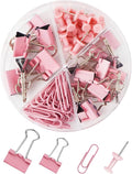 Paper Clips and Binder Clips Set, Metal Assorted Sized Binders by CREECHWA