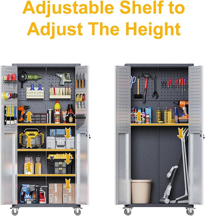 71"H Metal Storage Cabinet - Image 4