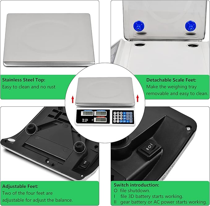 C-CHAIN 88LB Digital Price Scale Electronic Price Computing Scale LCD Digital - Image 8