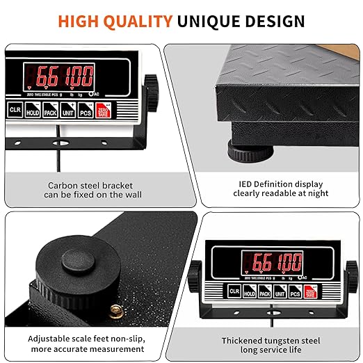 MEIYA Heavy Duty Shipping Scale, 441 lb Industrial Platform Scale - Image 7