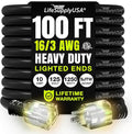100ft Outdoor/Indoor Extension Cord 16/3 Gauge Heavy Duty 3 Prong SJTW by LifeSupplyUSA