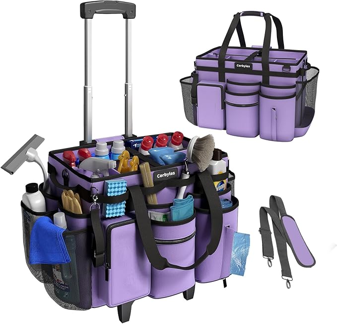 Rolling Cleaning Caddy Bag by Corbyles