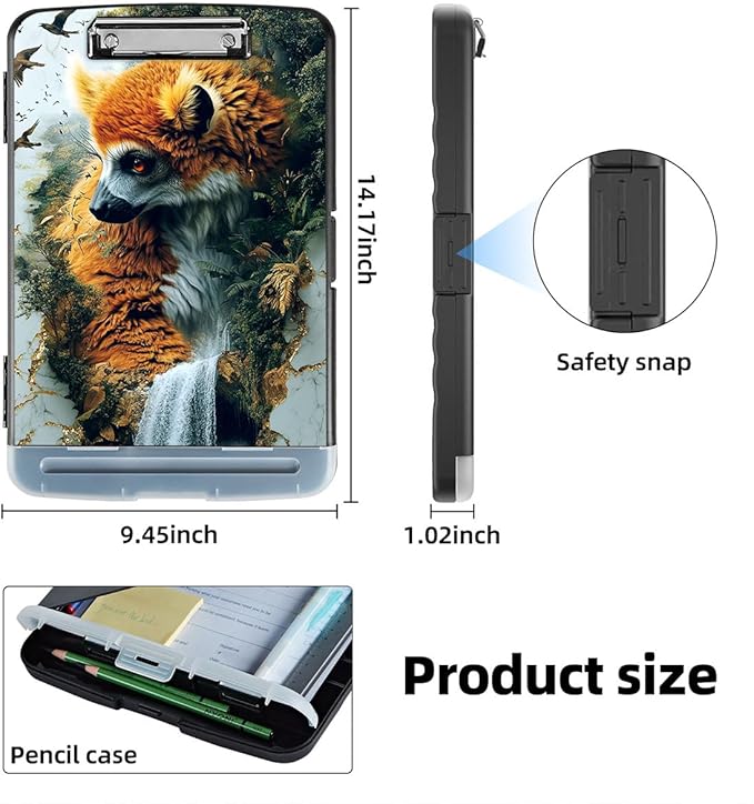 Clipboard with Storage Box & Pen Holder, Heavy Duty Clip Boards 8.5x11 - Image 2