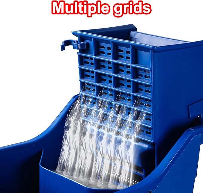 Matthew Cleaning Blue 44Quart Commercial Mop Bucket INCL.Wet String Mop& 19'' - Image 5