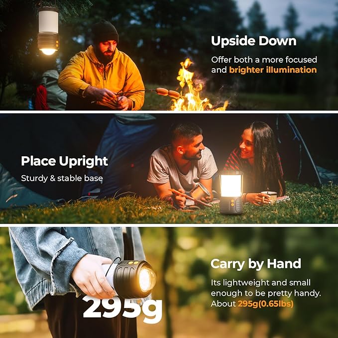 Camping Lantern, 5000mAh Rechargeable Battery Emergency Lights - Image 6