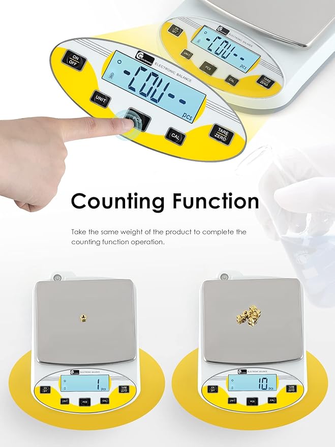 CGOLDENWALL Precision Lab Scale 5000gX0.01g Analytical Electronic Balance - Image 5