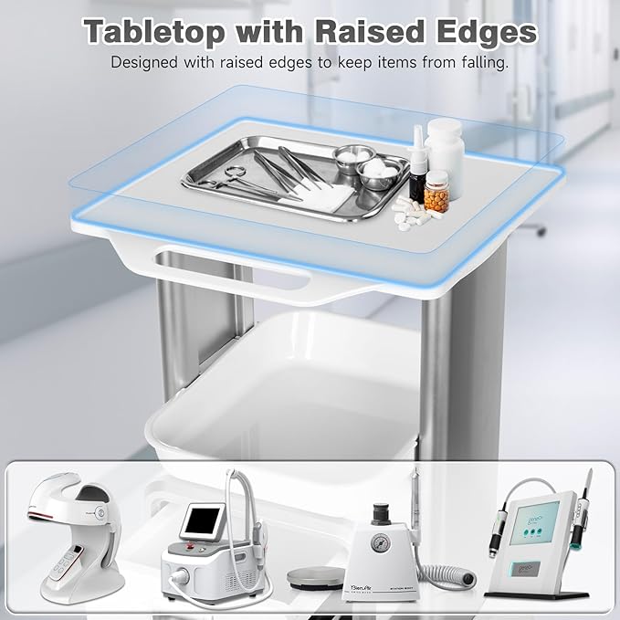 Medical Trolley Mobile Ultrasound Cart 135 LBS Load Professional Portable - Image 6