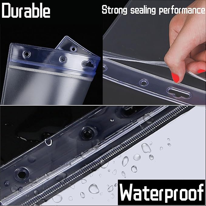 10 Pack Sheet Protectors，8.5" x 11" Waterproof Resealable Zip Wall Sign Holder - Image 4