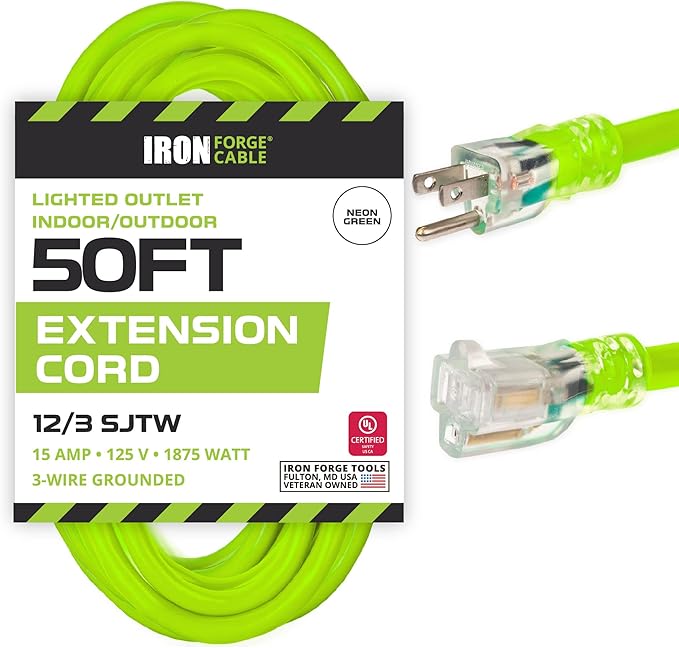 Iron Forge Cable Weatherproof 50 Ft Outdoor Extension Cord by IronForgeCable