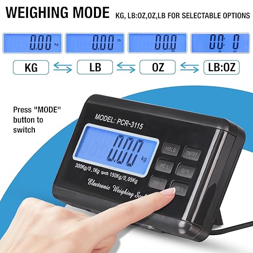 SurmountWay Shipping Scale 660lbs LCD Digital Platform Heavy Duty Portable - Image 5