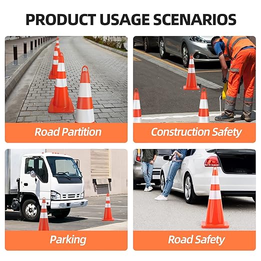 Traffic Cones 28 inch Orange 12 Pack - Image 6