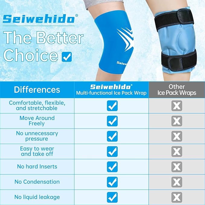Extended Leg Knee Ice Pack Wrap - Image 5