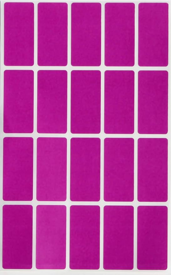 Royal Green Purple Rectangle Stickers 1.57 inch x 0.75 inch by RoyalGreen