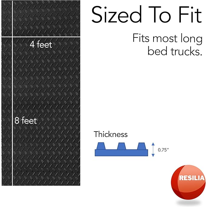 RESILIA Truck Bed Mat Liner – Universal Size, Durable Heavy-Duty All-Weather - Image 3