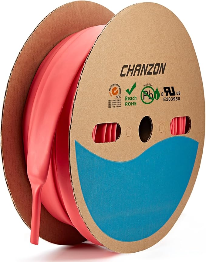 Chanzon 3:1 Ratio - 80ft Roll - Heat Shrink Tubing 5/8" - Marine Grade by Chanzon