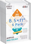 NIUBEE 20 Pack Acrylic Sign Holder 8.5 x 11 inches Clear Wall Mount Frame Bonus by NIUBEE