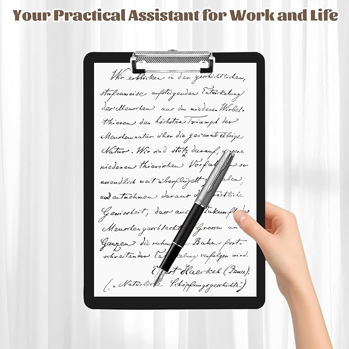 MIVIDE 30 Pack Black Clipboards, Plastic Office Clipboard 12 x 8.7 Inch Size - Image 5