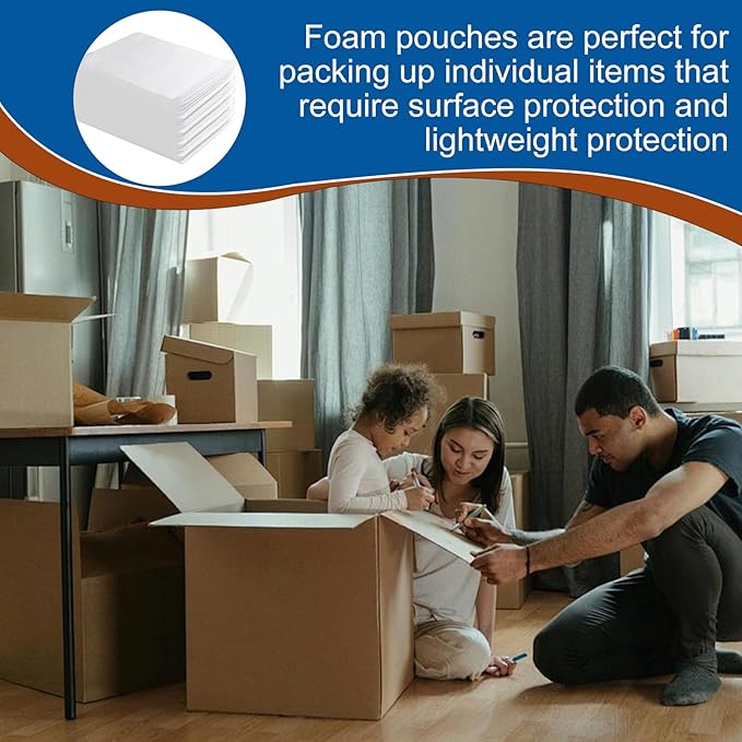 100 Pack Foam Pouches, Cushion Foam Wrap Pouches - Image 5