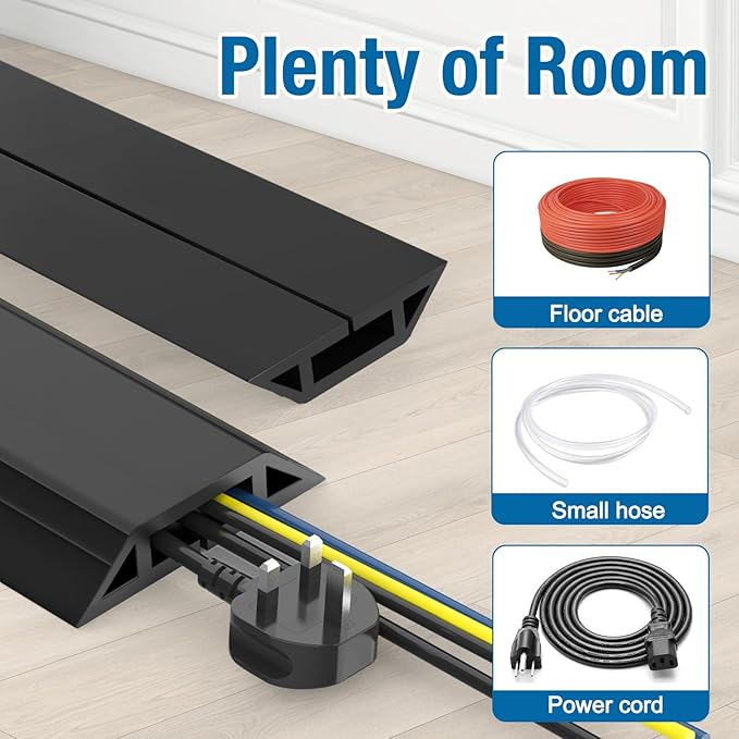 Eapele 6.5 ft Floor Cord Cover Heavy Duty Cable Protector, Prevent Trip Hazard - Image 6