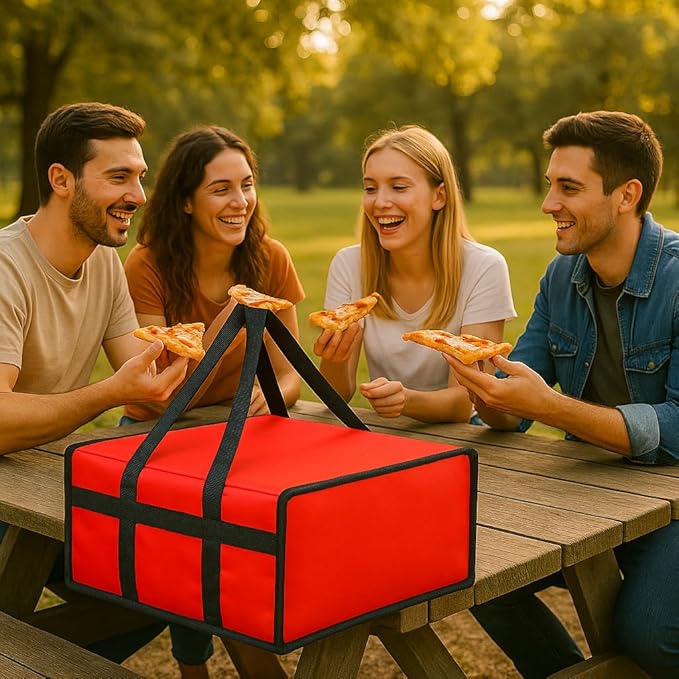 Bodaon Insulated Food Delivery Bag 16" x 16" x 6" – Compact Pizza Bag Holds Up - Image 8