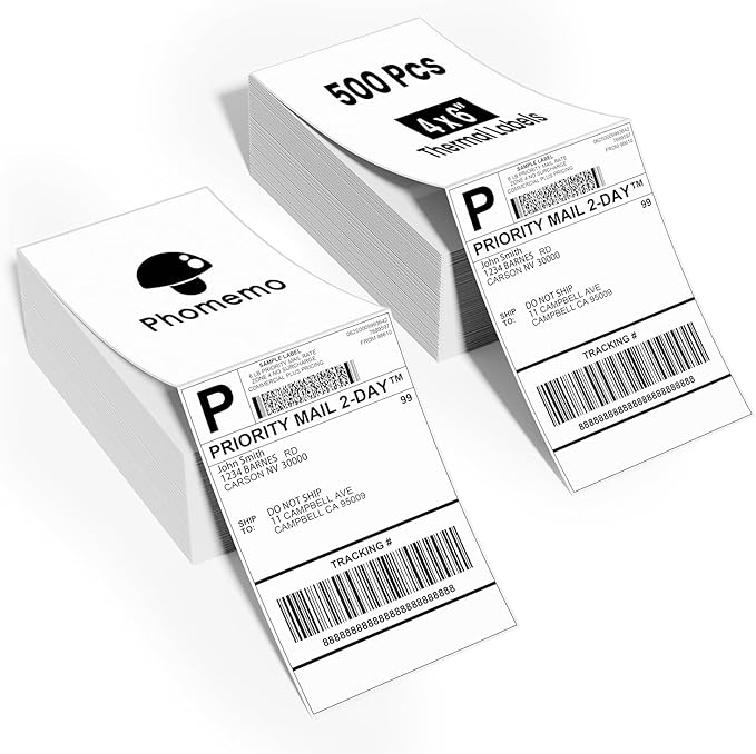 Phomemo 4x6 Shipping Labels, Compatible by Phomemo