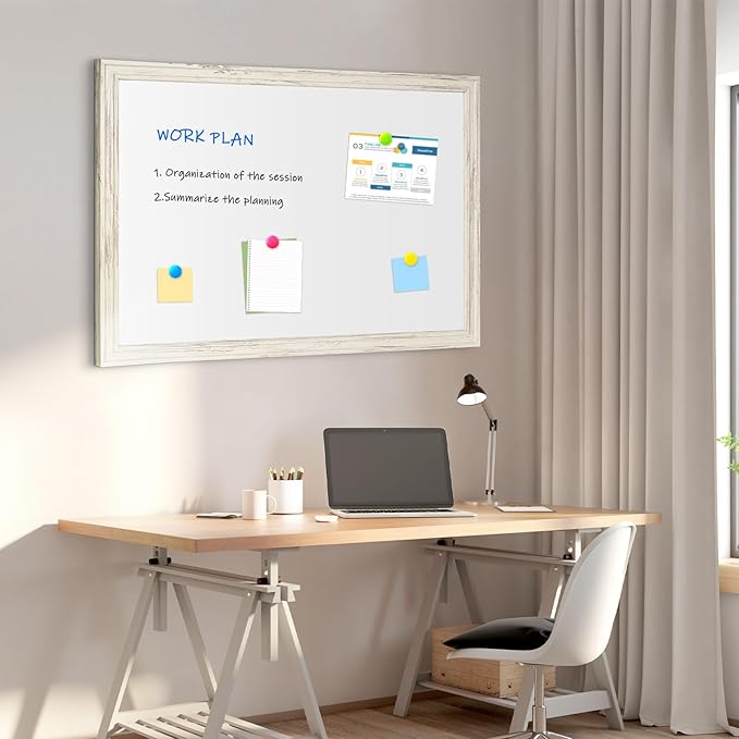4 THOUGHT Dry Erase Board, 18 x 24 in Magnetic Whiteboard White Vintage Wood - Image 8