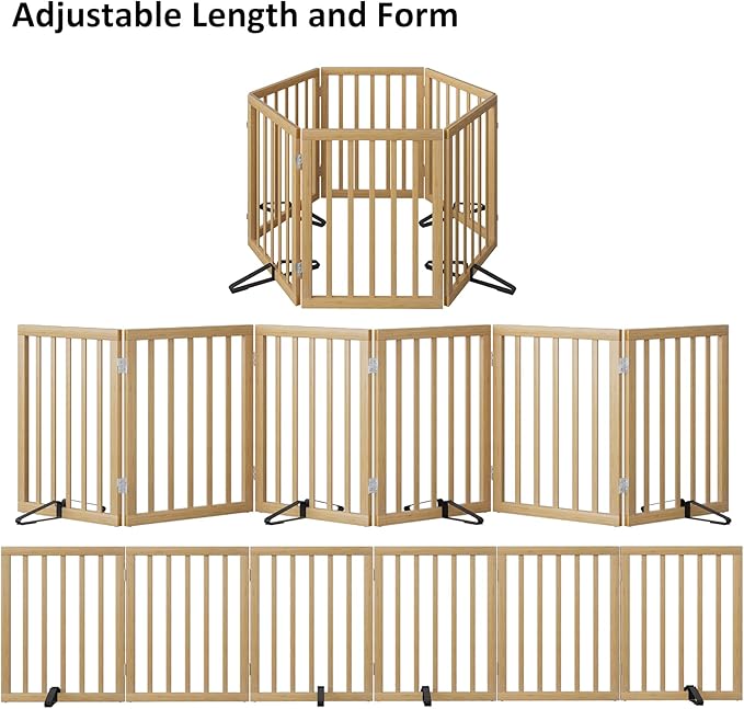 Extra Wide Dog Gates for Doorways, Bamboo Dog Gates for The House Stairs - Image 4