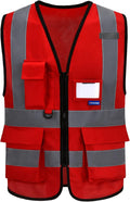 red working vest for men by A-SAFETY