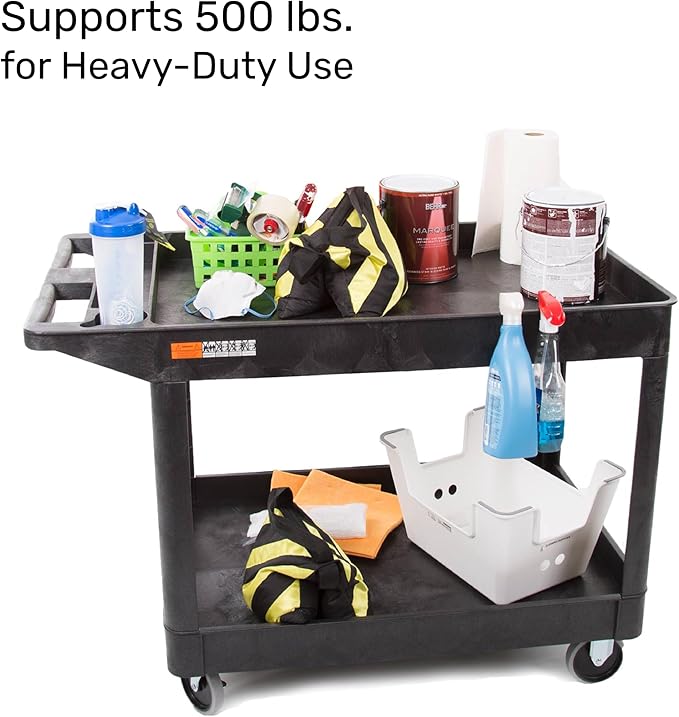 Tubstr Extra Large Two-Shelf Utility Cart - Image 3