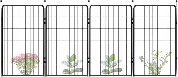 FXW Garden Fence Outdoor for The Yard – 45in x 9.1ft Heavy Duty Metal Animal by FXW