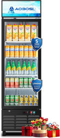 AAOBOSI Commercial Merchandiser Refrigerator, 12.29 Cu.Ft Glass Door Display by AAOBOSI