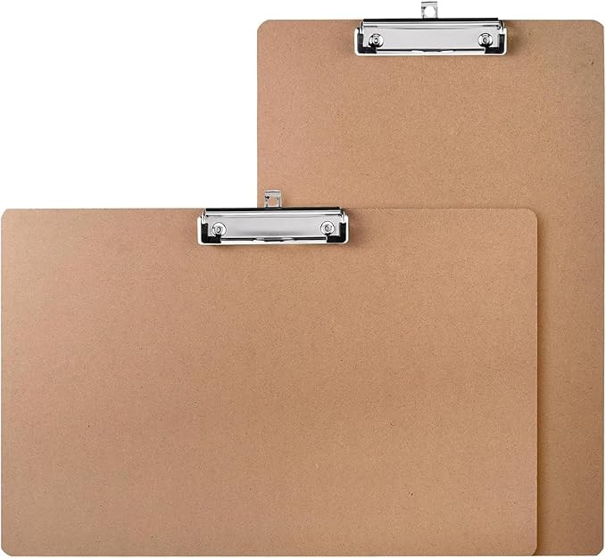 2 Pack Hardboard Office Clipboards by Unknown