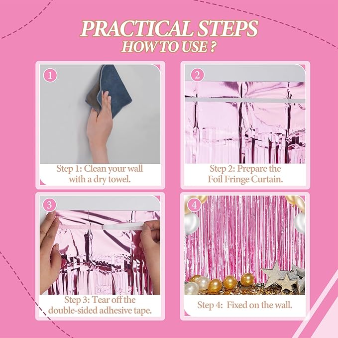 3 Pack Foil Fringe Backdrop - Image 2