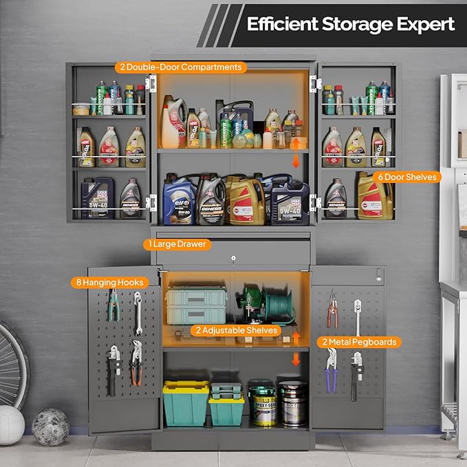 VINGLI Metal Storage Cabinet - Image 5