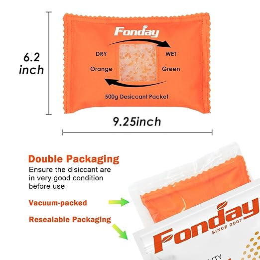 500g x 4 Packs Fonday Rechargeable Silica Gel Car Dehumidifier Fast Reactivate - Image 8