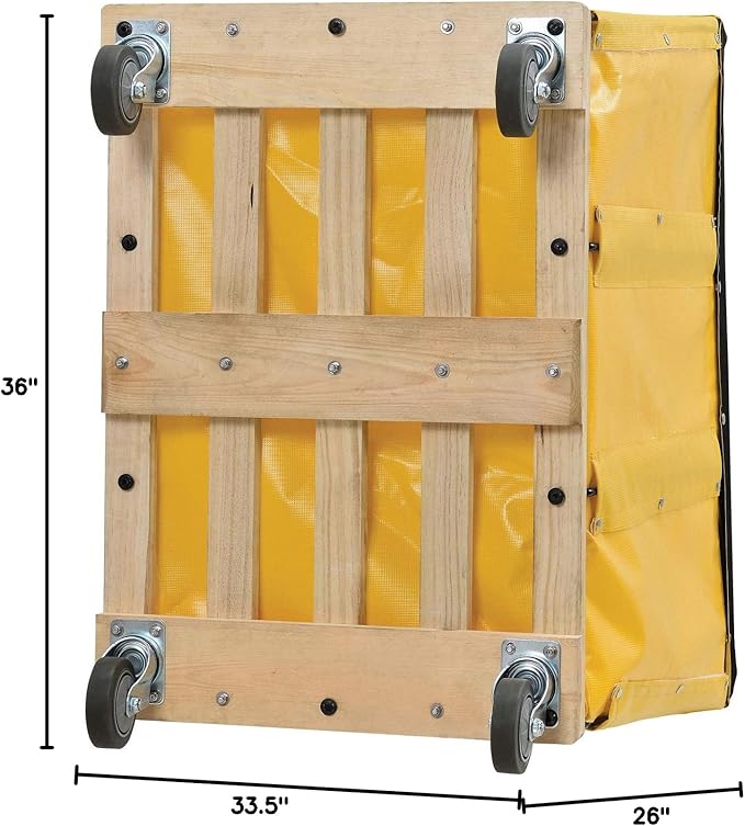 Global Industrial 12 Bushel, Unassembled, Rolling Laundry Cart, Commercial - Image 10