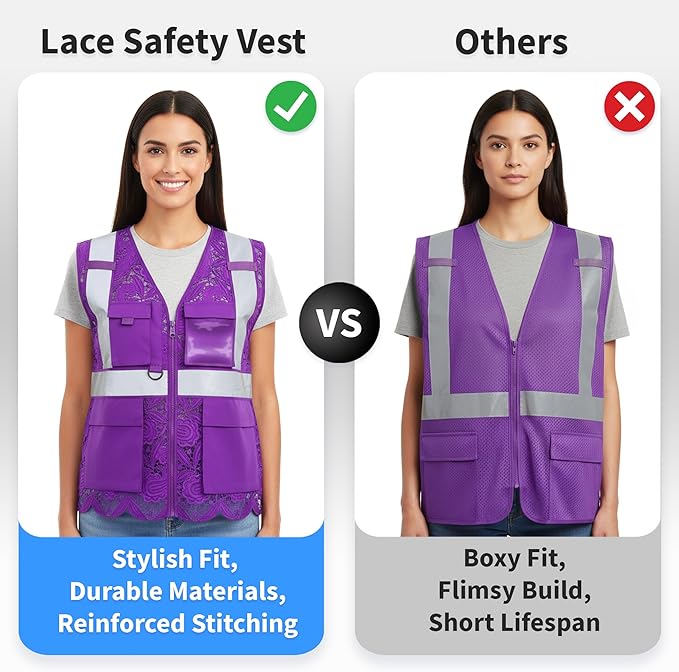 Lace-Mesh Safety Vest for Women & Men - Image 7