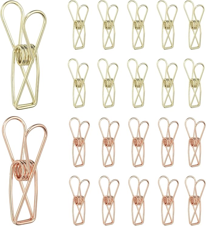 PATIKIL 50Pcs Paper Office Binder Clips, 1.26" Small Metal Wire Hollow Out by PATIKIL